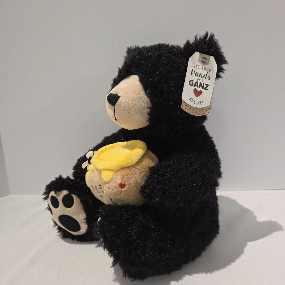 Ganz Bee Mine Black Bear 13" Plush  HV9460 With Tag